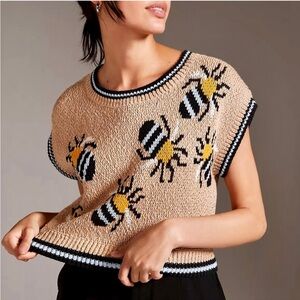 Anthropologie Bee Knit Sweater 🐝